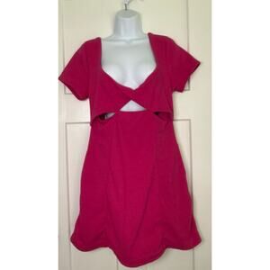 Maeve Anthropologie Cut-Out Mini Dress‎ Pink MEDIUM NWT
